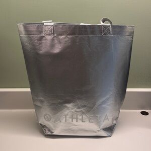 Athleta Metallic Silver Tote - Large